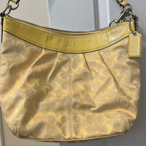 Coach logo Yellow Crossbody or shoulder bag